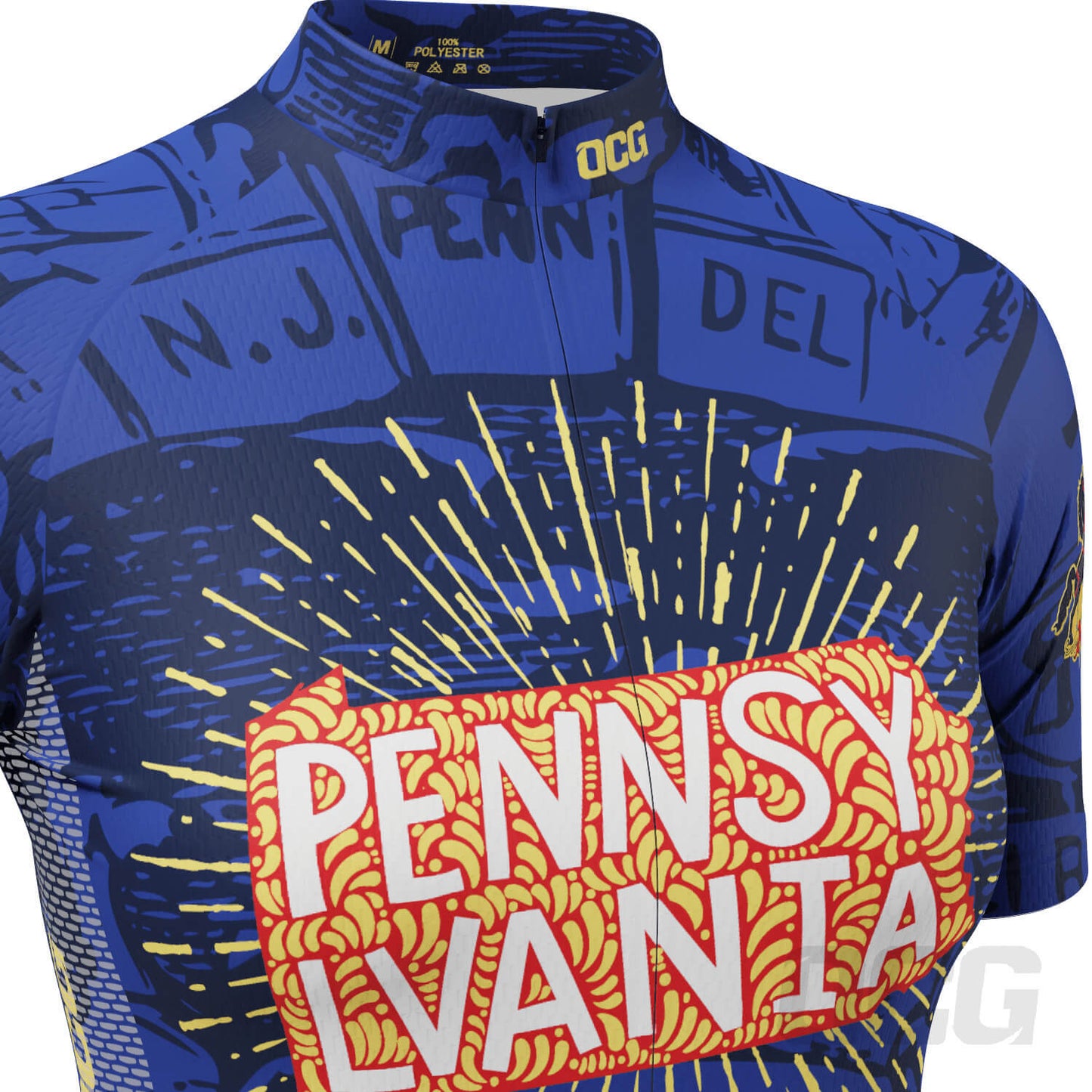 Women's Pennsylvania US State Icon Short Sleeve Cycling Jersey