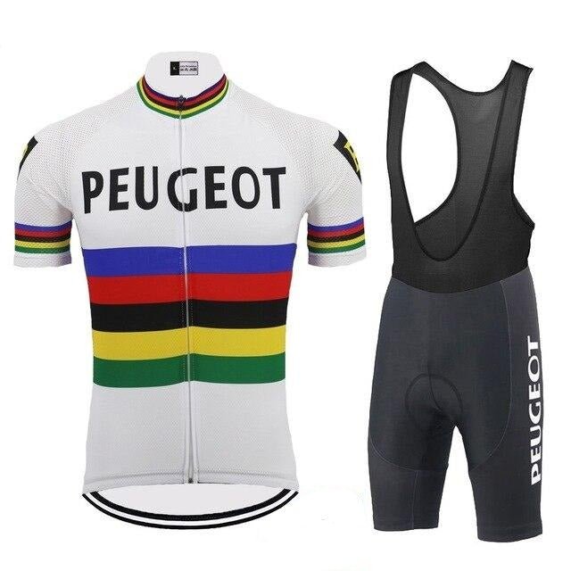 Peugeot BP Michelin Retro Cycling Jersey Set