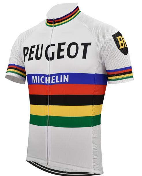 Peugeot BP Michelin Retro Cycling Jersey Set