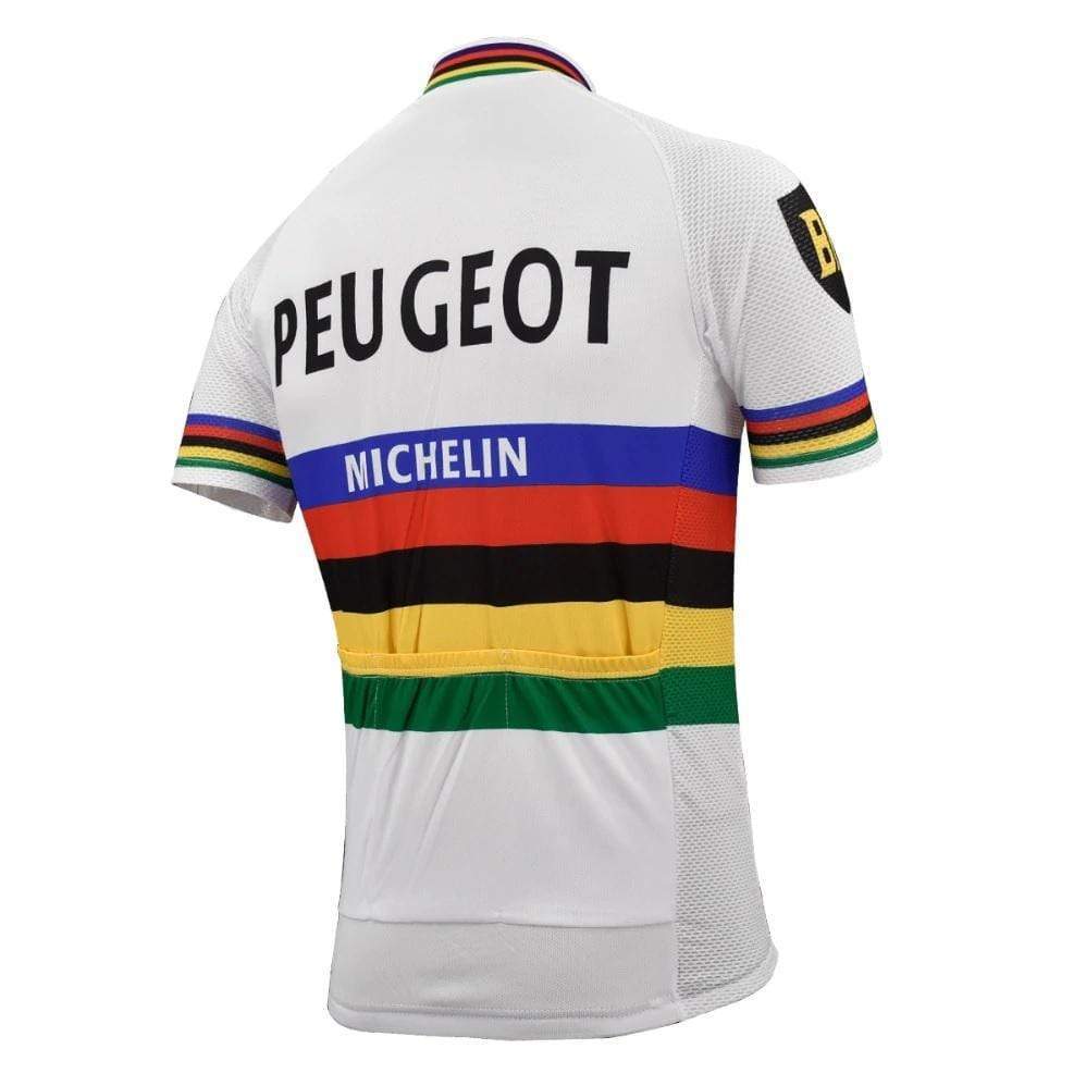 Peugeot BP Michelin White Vintage Cycling Jersey Set