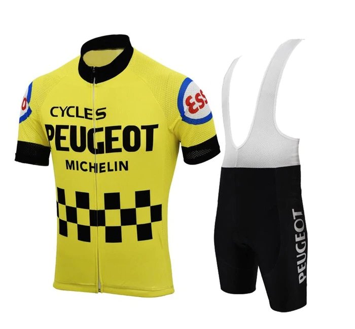 Peugeot Esso Michelin Retro Cycling Jersey Set
