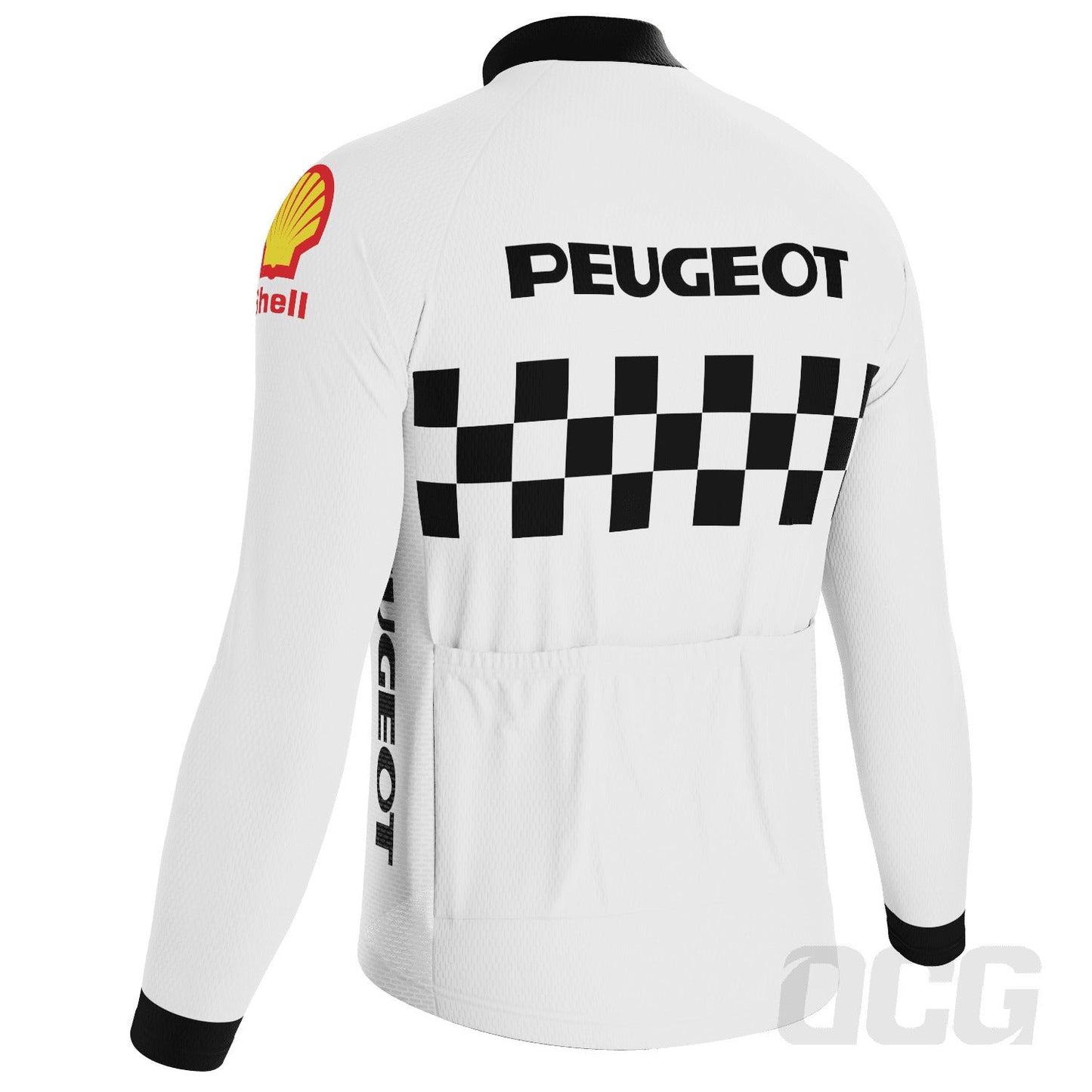 Men's Retro Peugeot Shell 1983 Long Sleeve Cycling Jersey