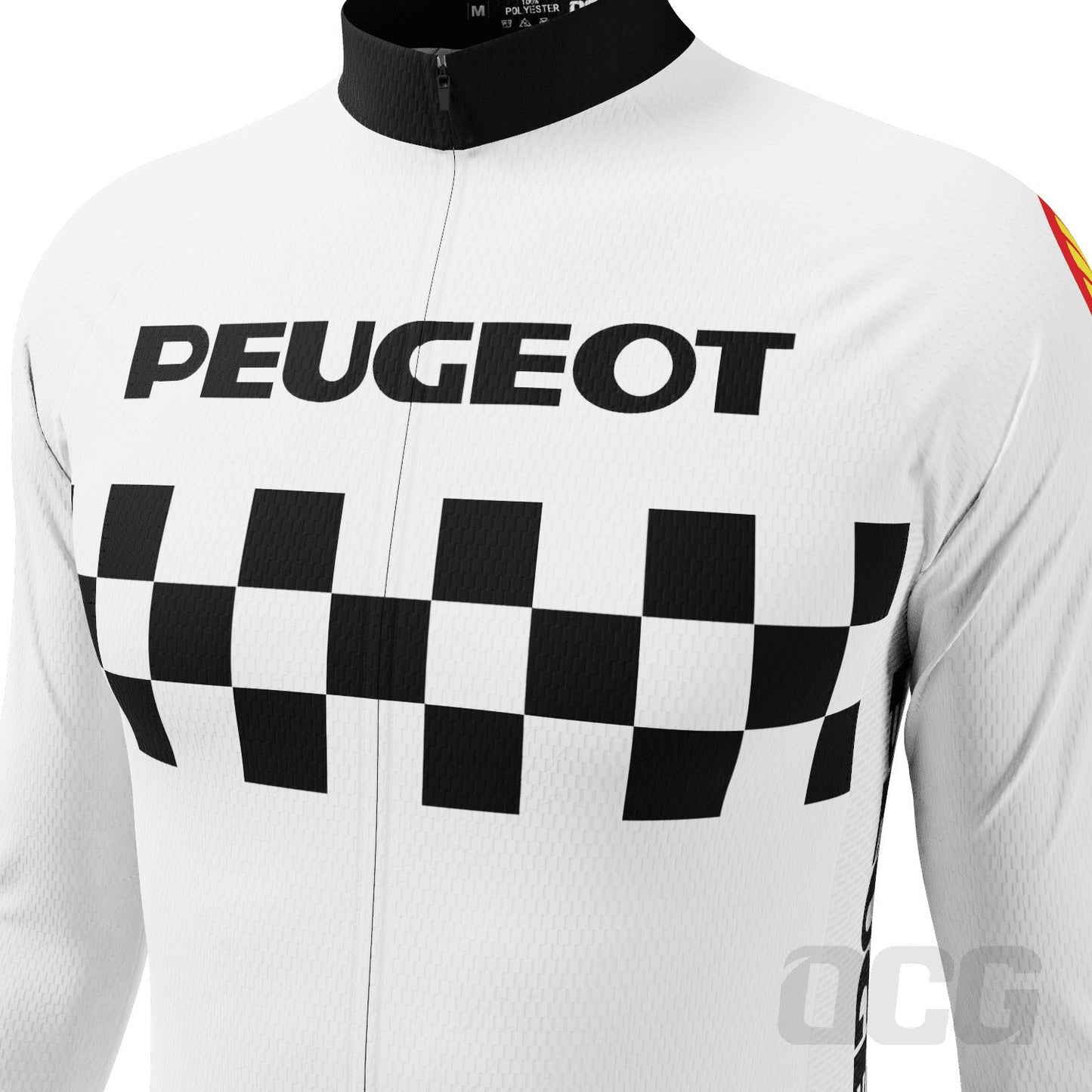 Men's Retro Peugeot Shell 1983 Long Sleeve Cycling Jersey