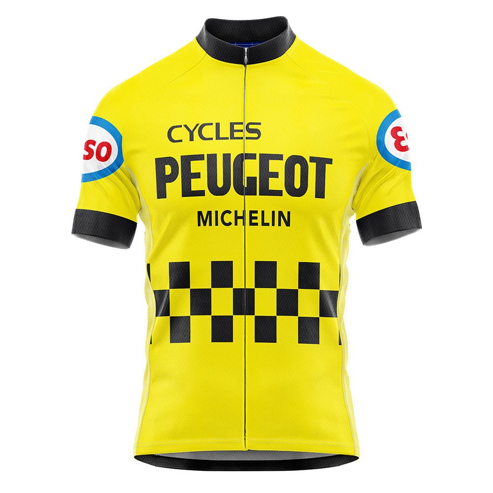 Peugeot Yellow Retro Cycling Jersey 1976-1981