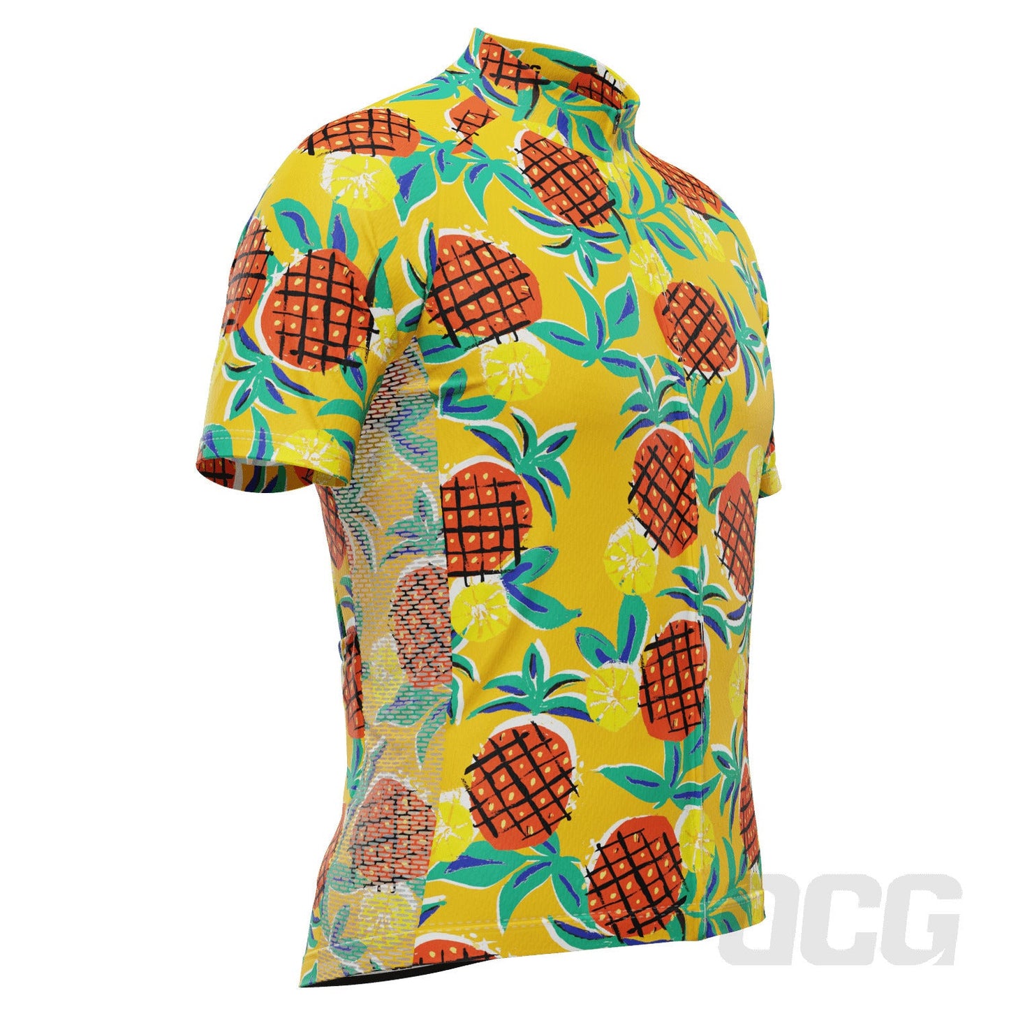 Men's Pineapple Fun Short Sleeve Cycling Jersey