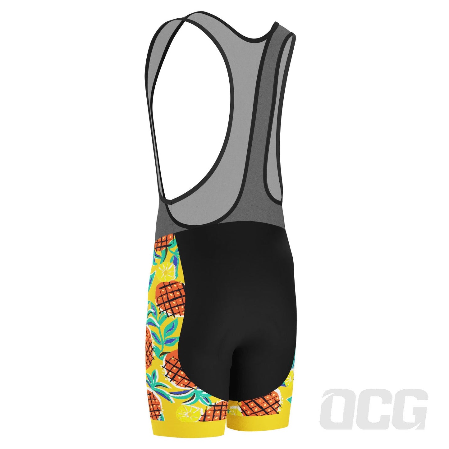 Men's Pineapple Fun Gel Padded Cycling Bib