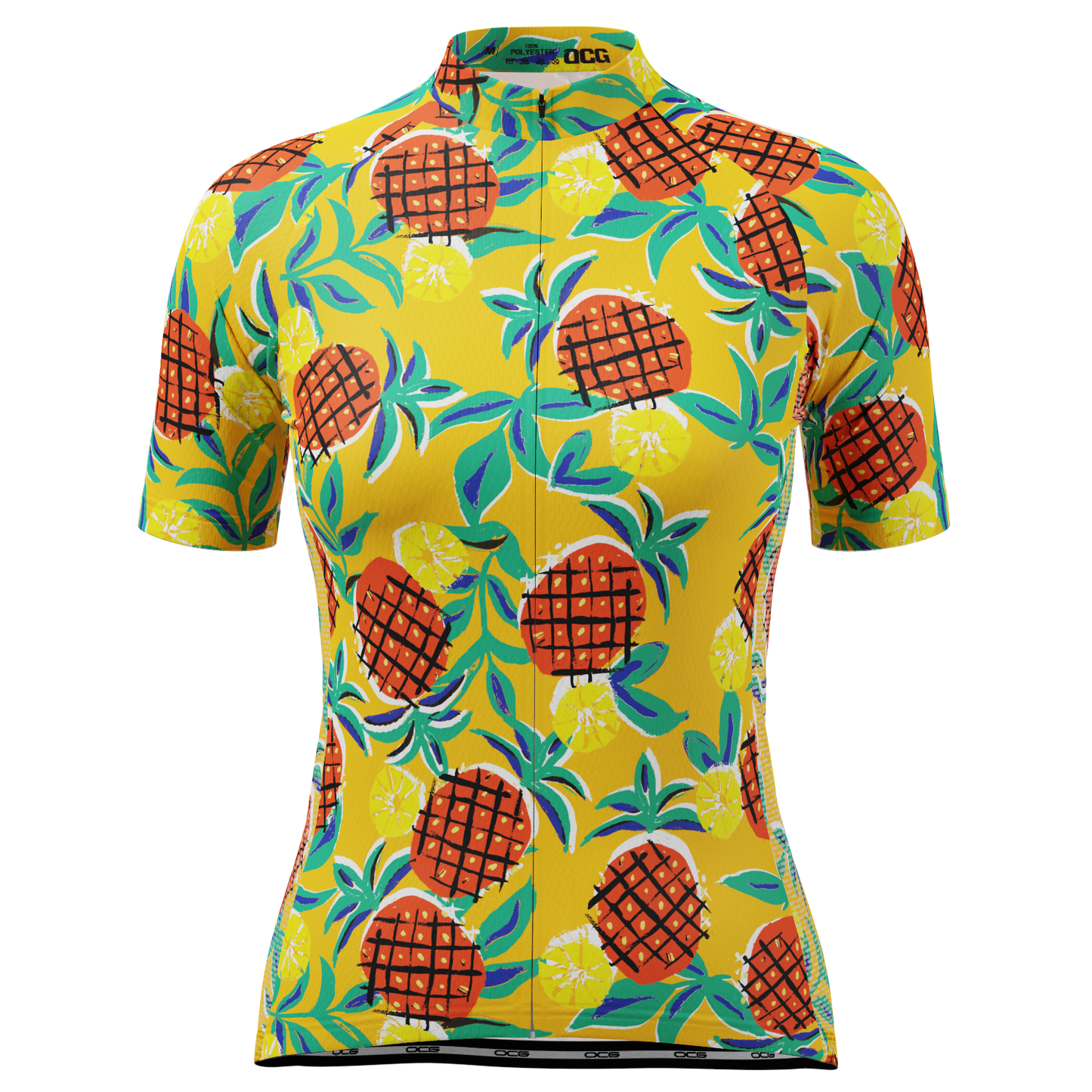 Women's Pineapple Fun Short Sleeve Cycling Jersey