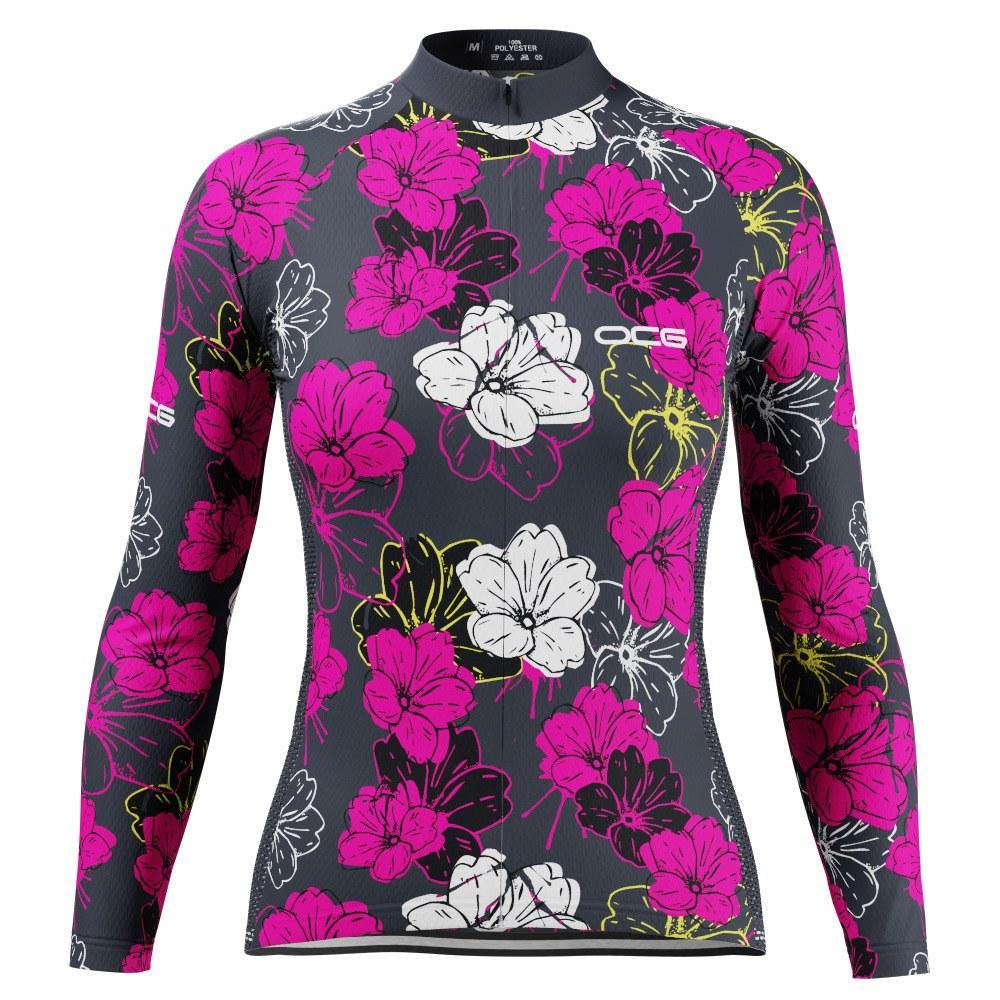 Women's Floral Frenzy Long Sleeve Cycling Jersey