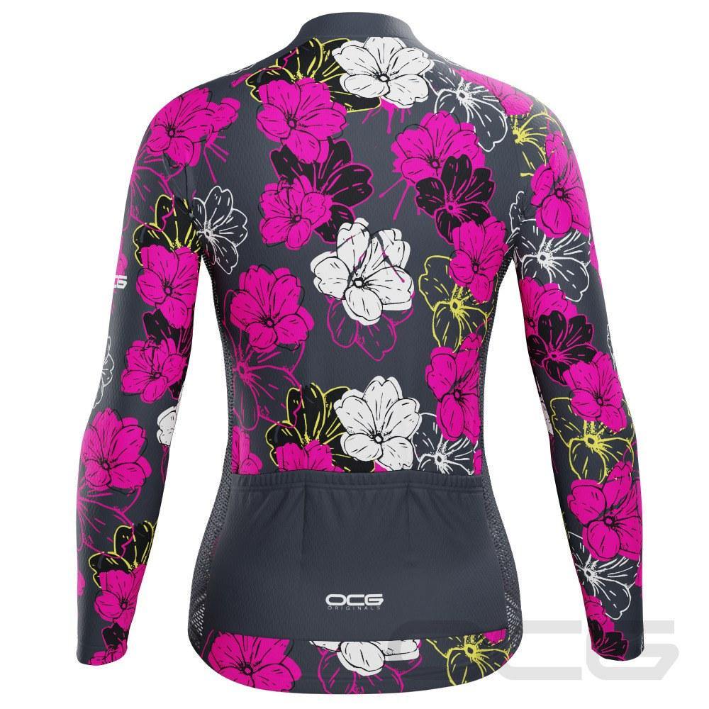 Women's Floral Frenzy Long Sleeve Cycling Jersey