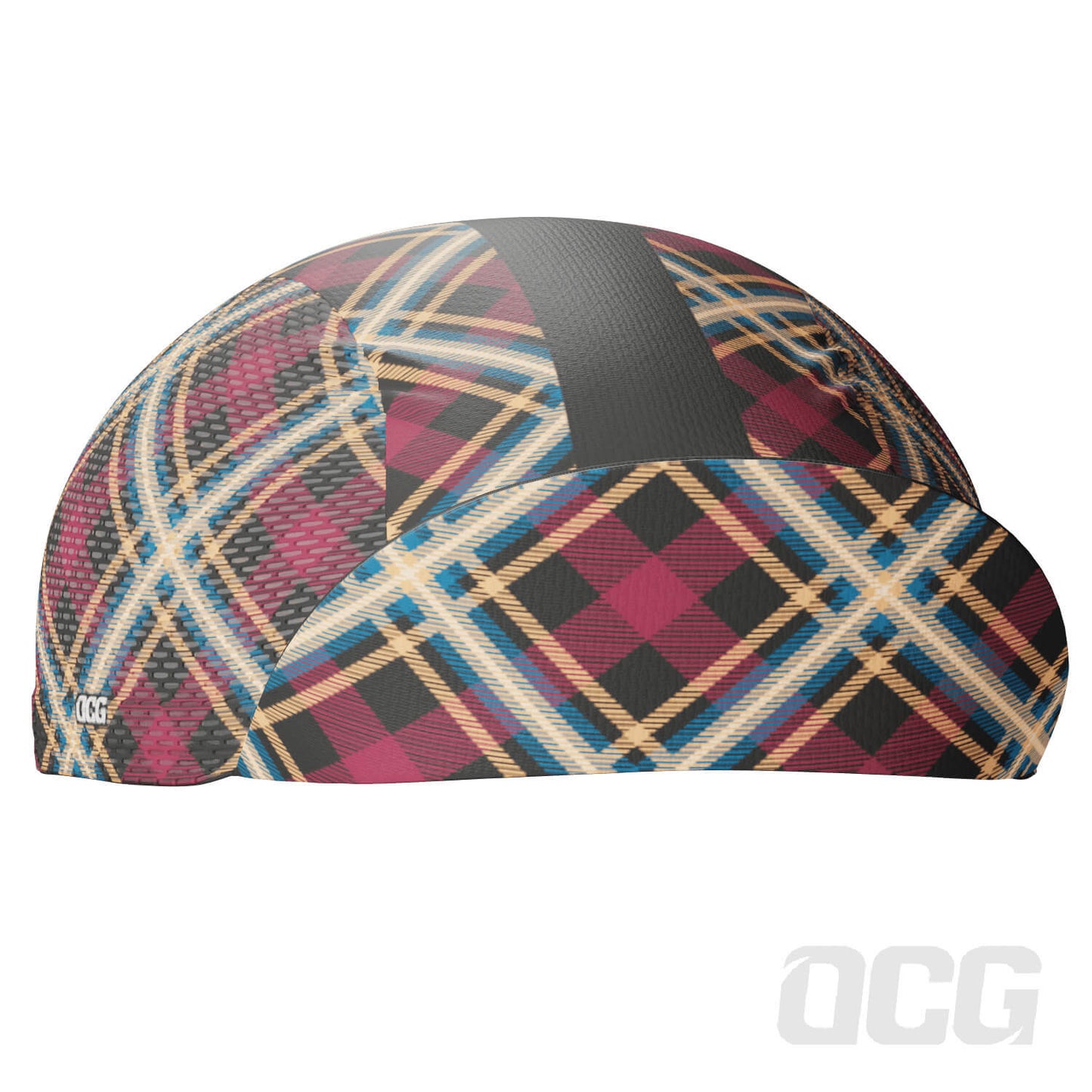 Unisex Red Plaid Checkered Quick Dry Cycling Cap