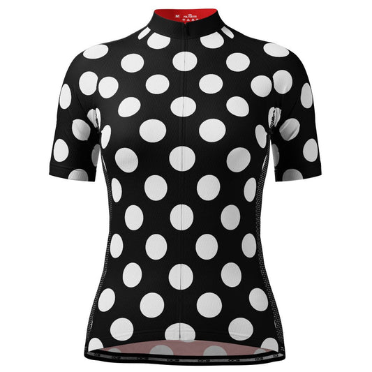 Women's Bold Polka Dots Short Sleeve Cycling Jersey