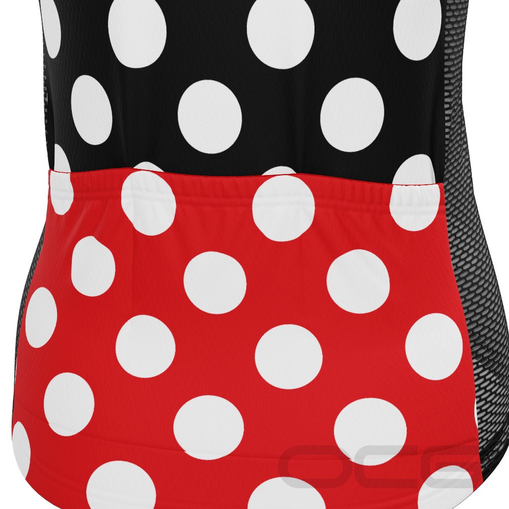 Women's Bold Polka Dots Short Sleeve Cycling Jersey
