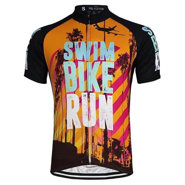 Swim Bike Run (Triathlon Inspired)  Cycling Jersey