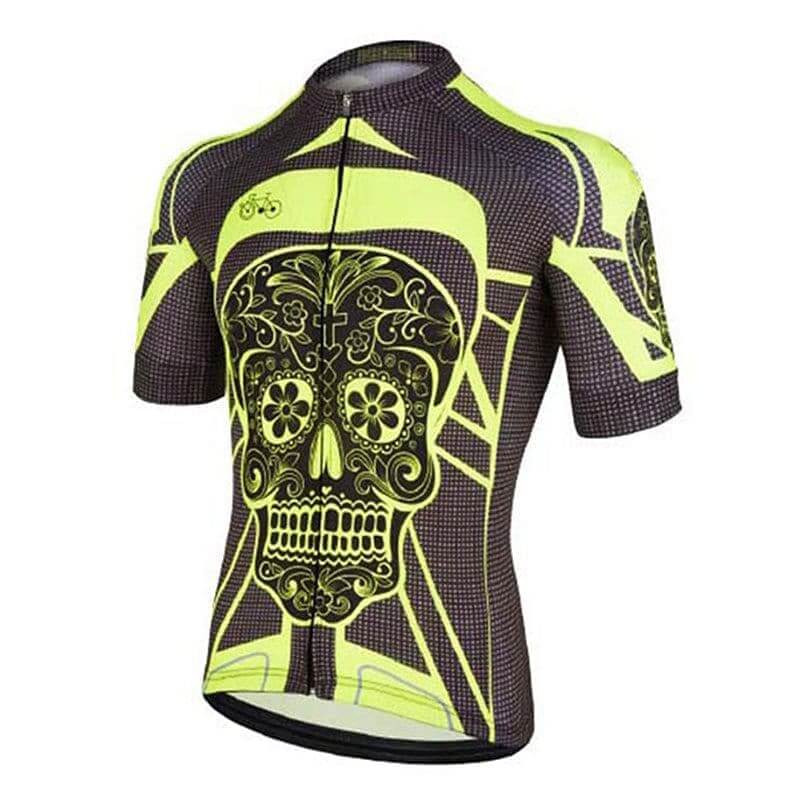 Yellow Day Of The Dead Cycling Jersey