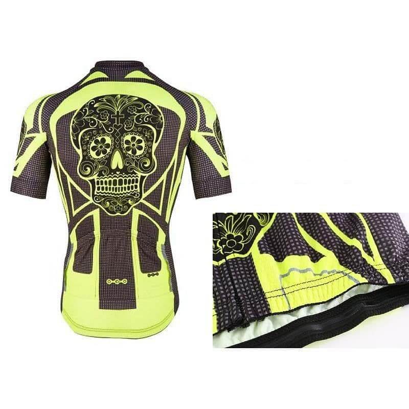 Yellow Day Of The Dead Cycling Jersey