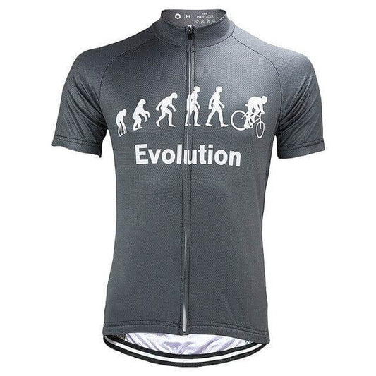 Evolution Of Man Cycling Jersey - Grey