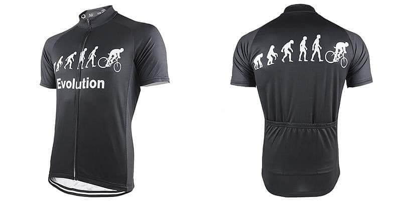 Evolution Of Man Cycling Jersey - Black