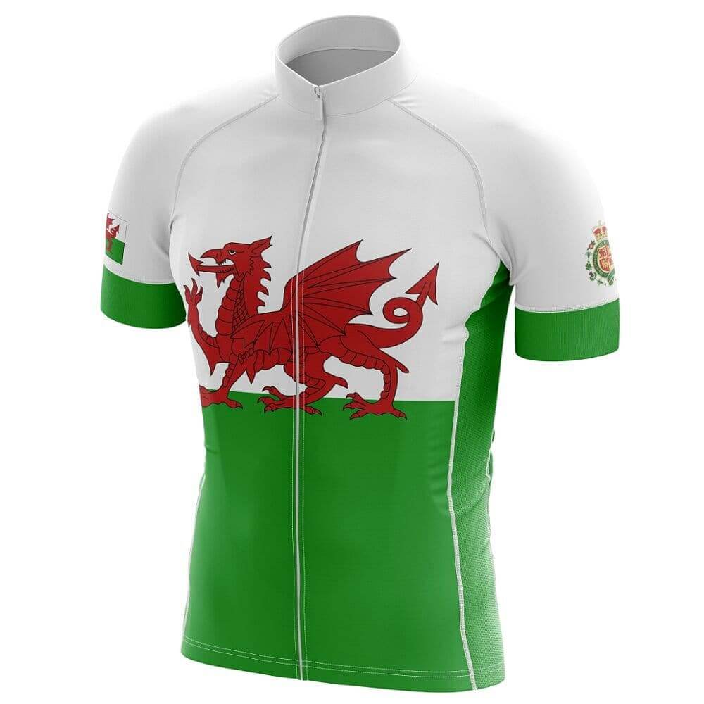 Wales Flag Cycling Jersey (Green, White & Red)