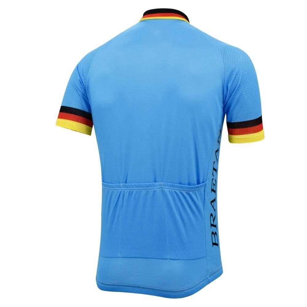 Retro Blue Germany Deutschland Cycling Jersey