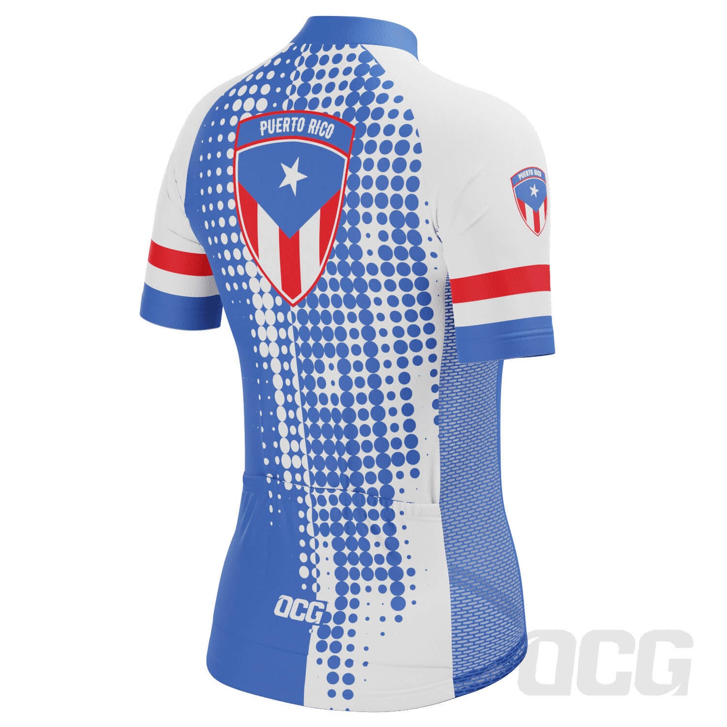 Women's Puerto Rico National Flag Short Sleeve Cycling Jersey