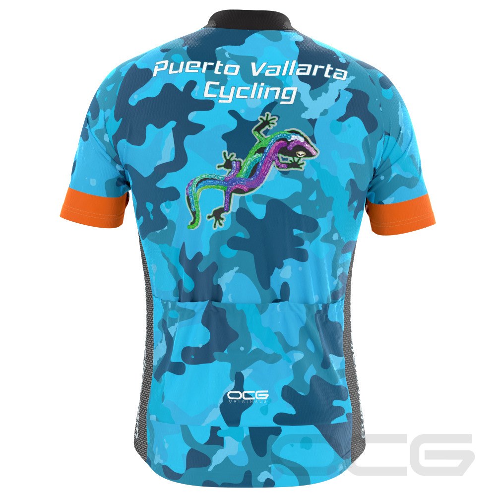 Men's Puerto Vallarta Cycling Camo Short Sleeve Cycling Jersey
