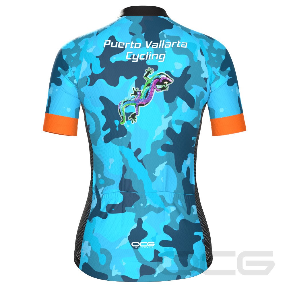 Women's Puerto Vallarta Cycling Camo Short Sleeve Cycling Jersey