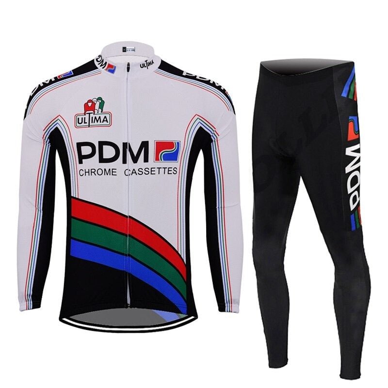 quipe Cycliste PDM (Chrome Cassettes) Retro Cycling Jersey Long Set