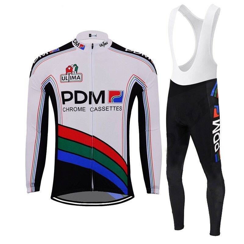 quipe Cycliste PDM (Chrome Cassettes) Retro Cycling Jersey Long Set