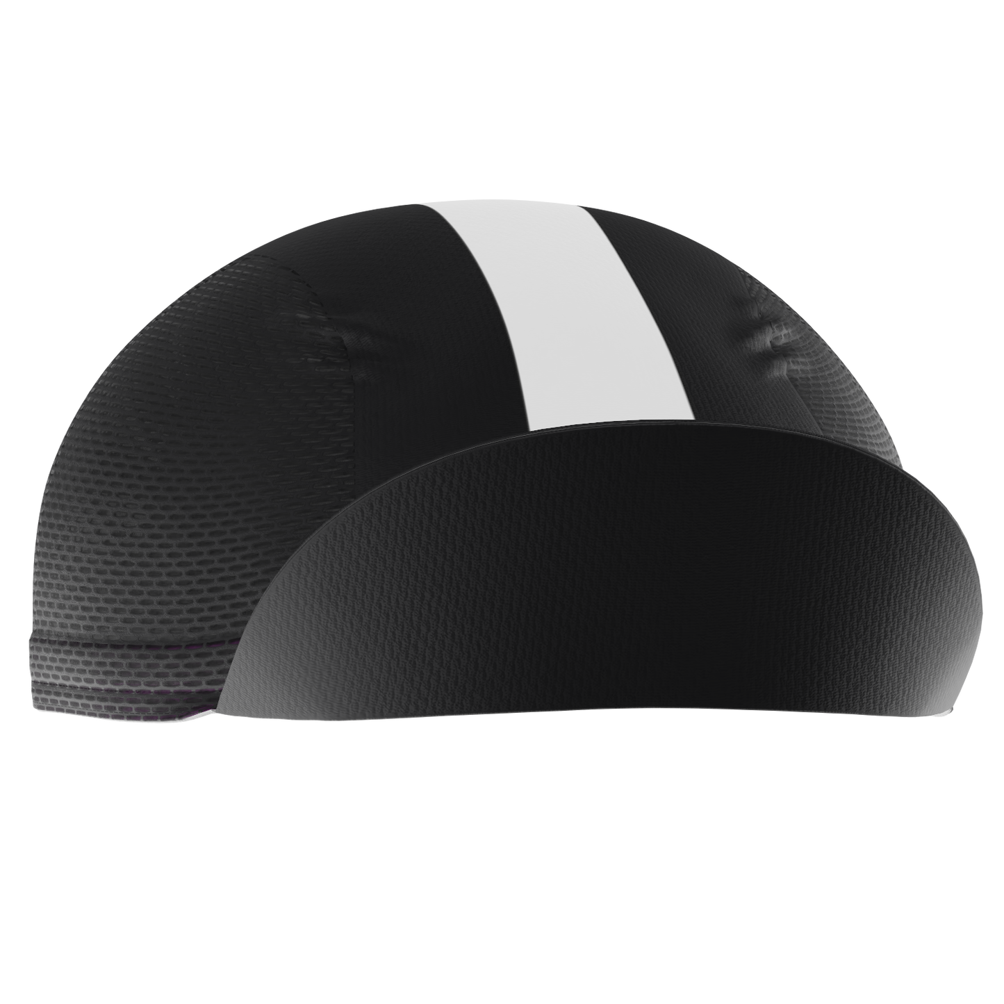 Unisex Retro Four Stripe Black Quick Dry Cycling Cap