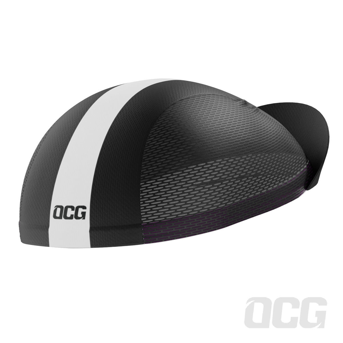 Unisex Retro One Stripe Black Quick Dry Cycling Cap