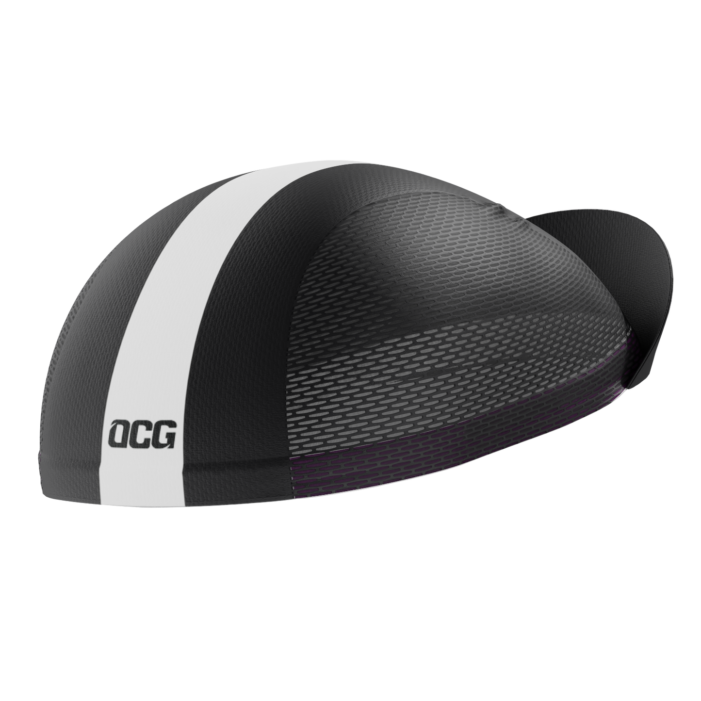 Unisex Retro Four Stripe Black Quick Dry Cycling Cap