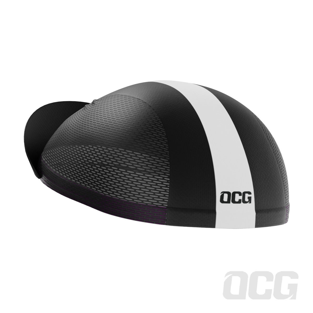 Unisex Retro One Stripe Black Quick Dry Cycling Cap