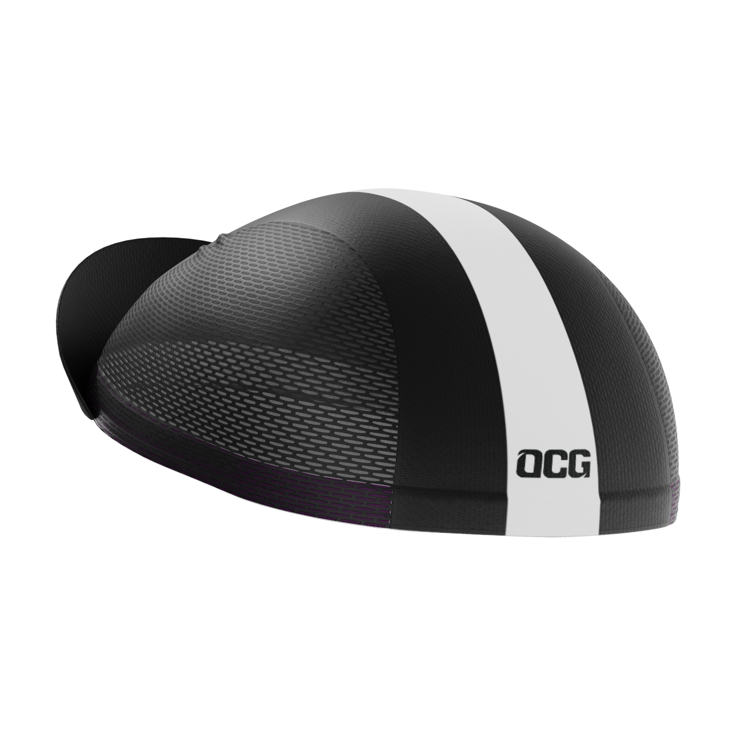 Unisex Retro Four Stripe Black Quick Dry Cycling Cap