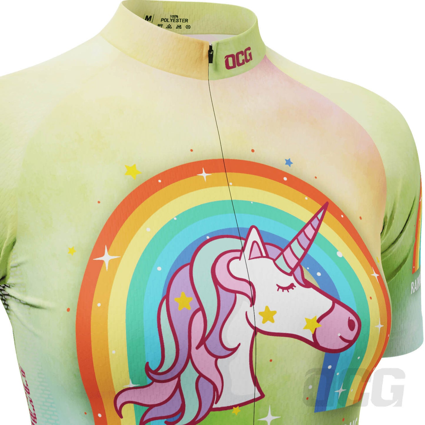 Women's Rainbows and Unicorns Short Sleeve Cycling Jersey