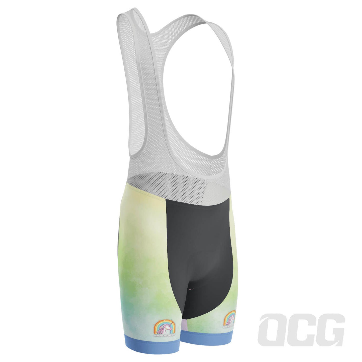 Men's Rainbows and Unicorns Gel Padded Cycling Bib