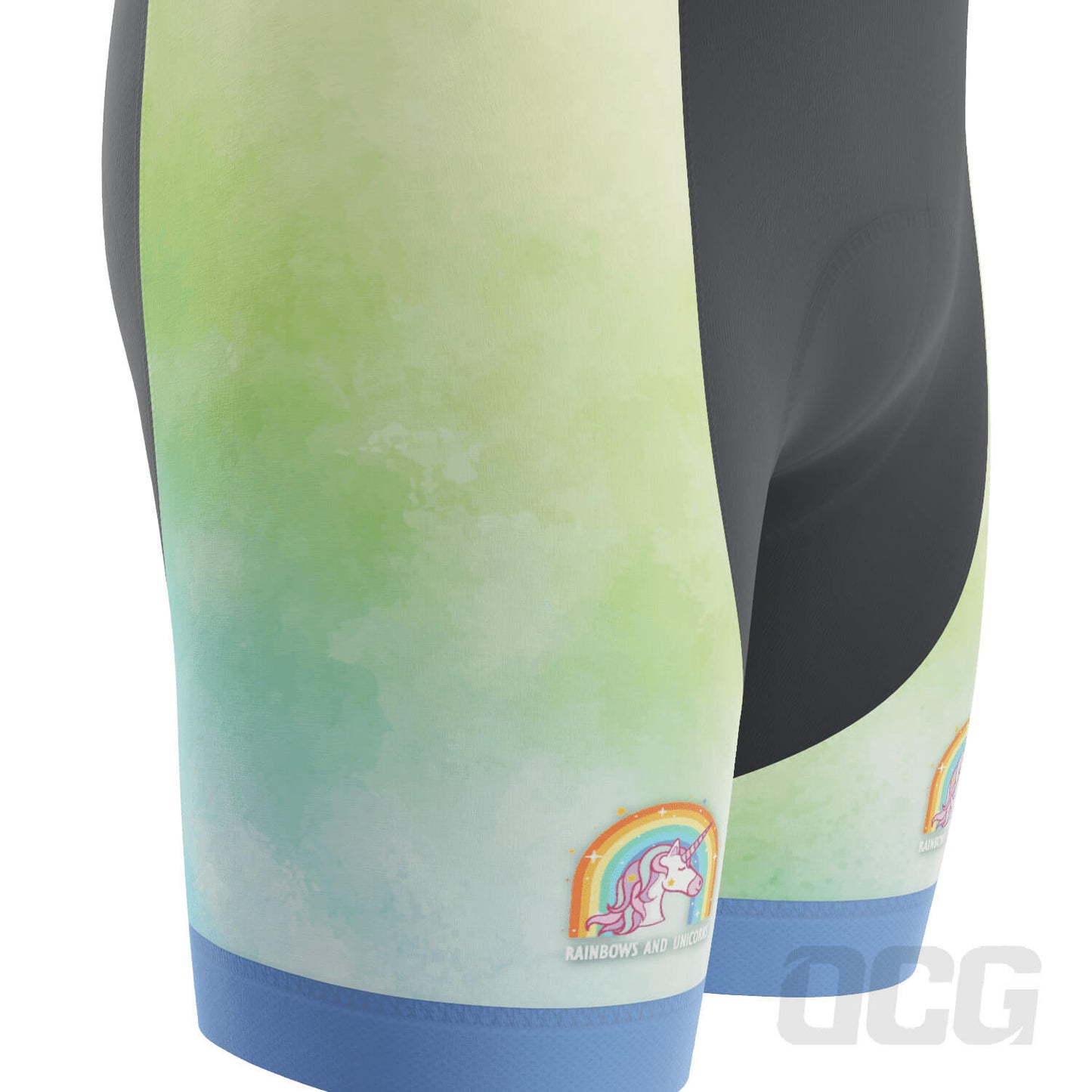 Men's Rainbows and Unicorns Gel Padded Cycling Bib
