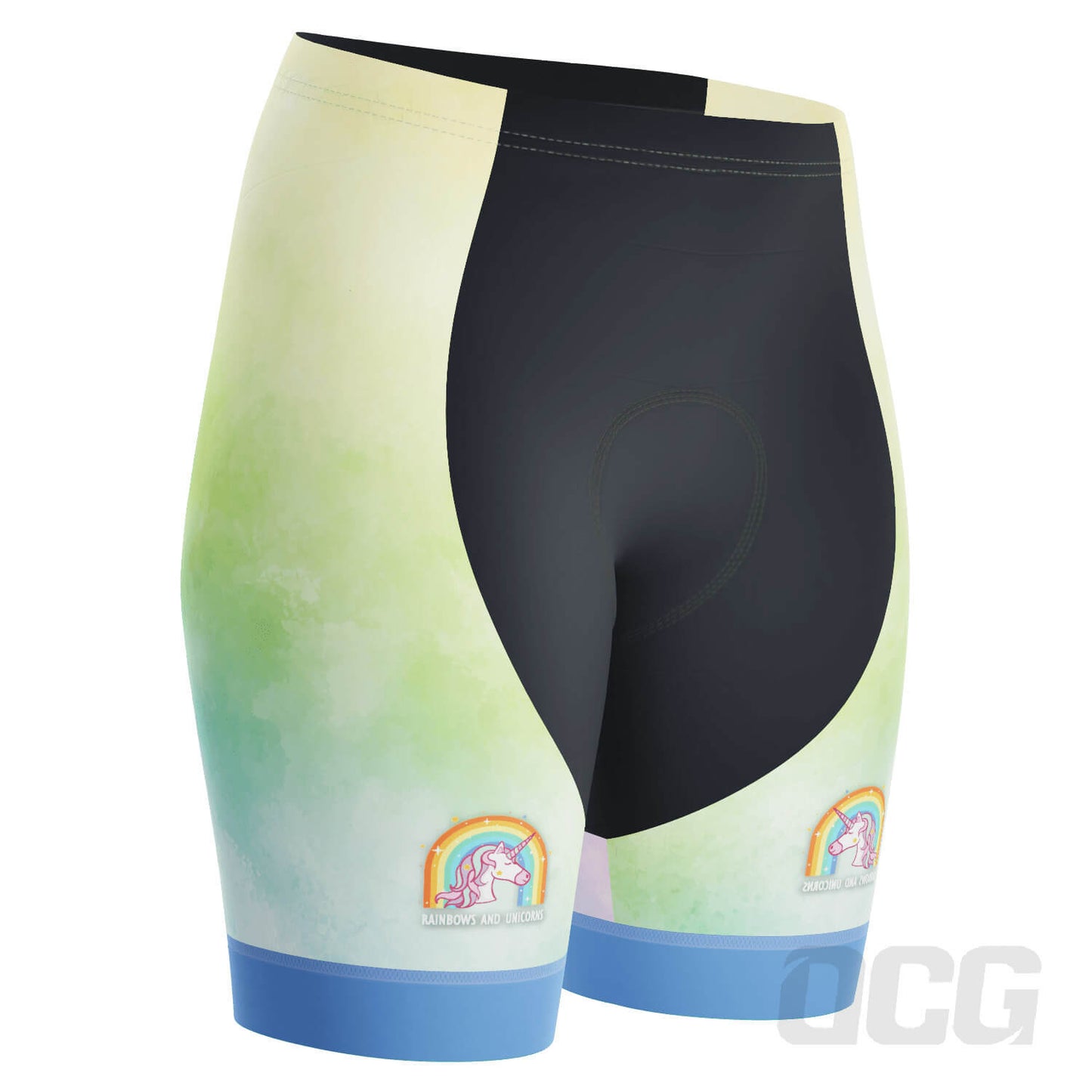 Women's Rainbows and Unicorns Gel Padded Cycling Shorts