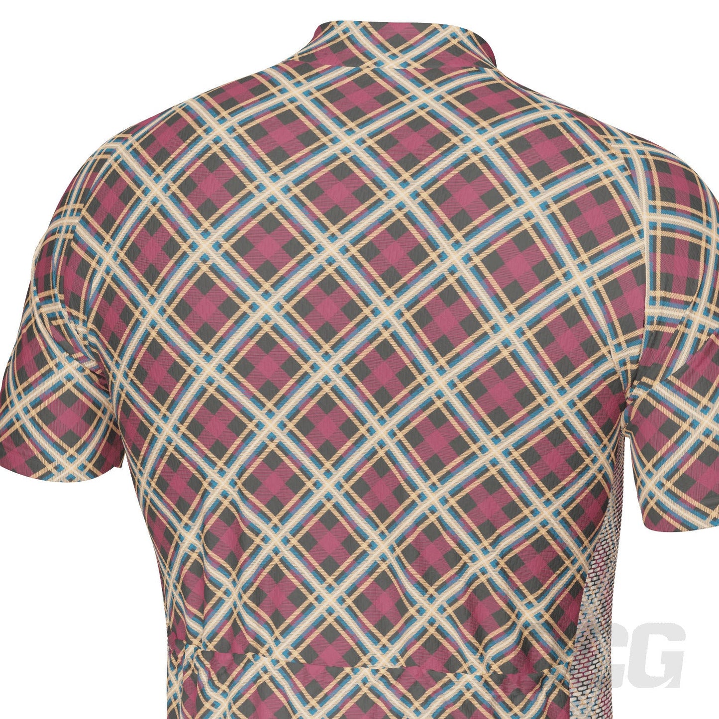 Men's Plaid Checkered 2 Piece Cycling Kit