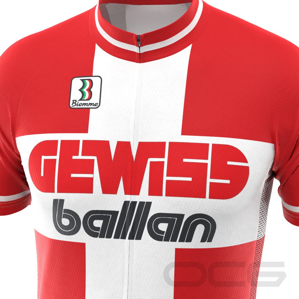 Men's Retro 1995 Gewiss Ballan Short Sleeve Cycling Jersey