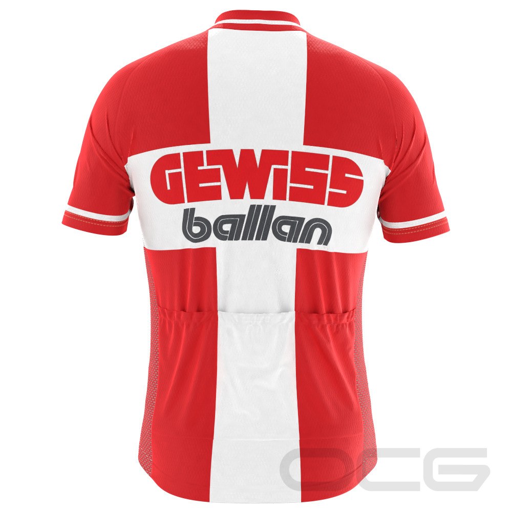 Men's Retro 1995 Gewiss Ballan Short Sleeve Cycling Jersey