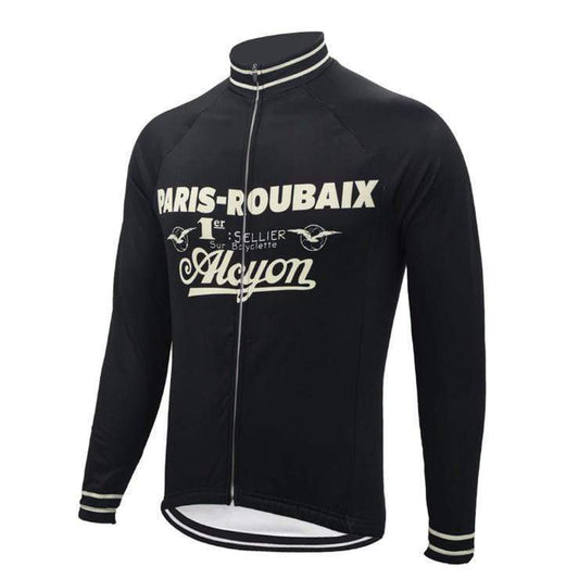 Retro Paris-Roubaix Alcyon Classic Long Sleeve Cycling Jersey