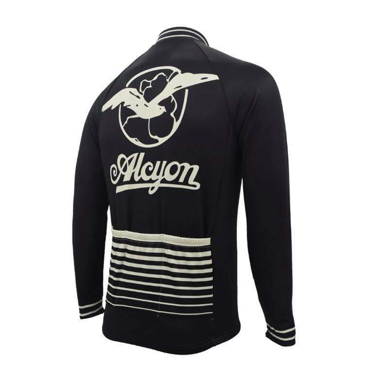 Retro Paris-Roubaix Alcyon Classic Long Sleeve Cycling Jersey