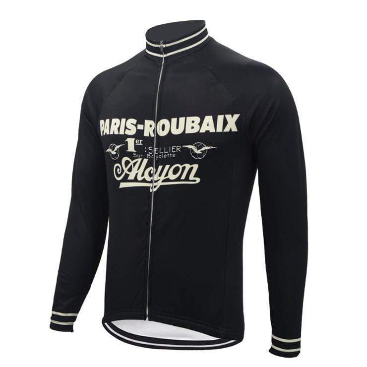 Retro Paris-Roubaix Alcyon Classic Long Sleeve Cycling Jersey