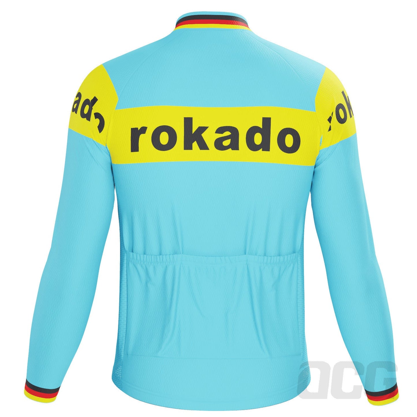 Men's Retro 1973 Team Rokado German Long Sleeve Cycling Jersey