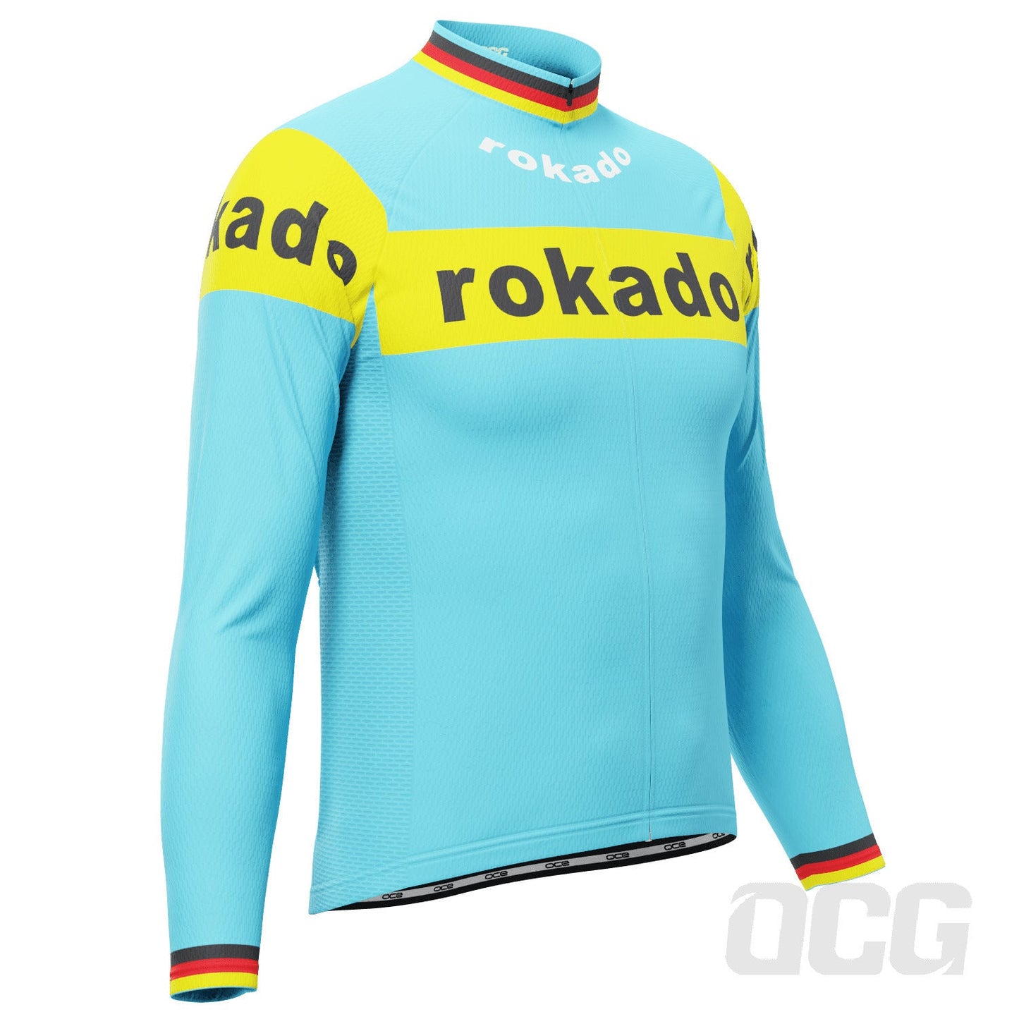 Men's Retro 1973 Team Rokado German Long Sleeve Cycling Jersey