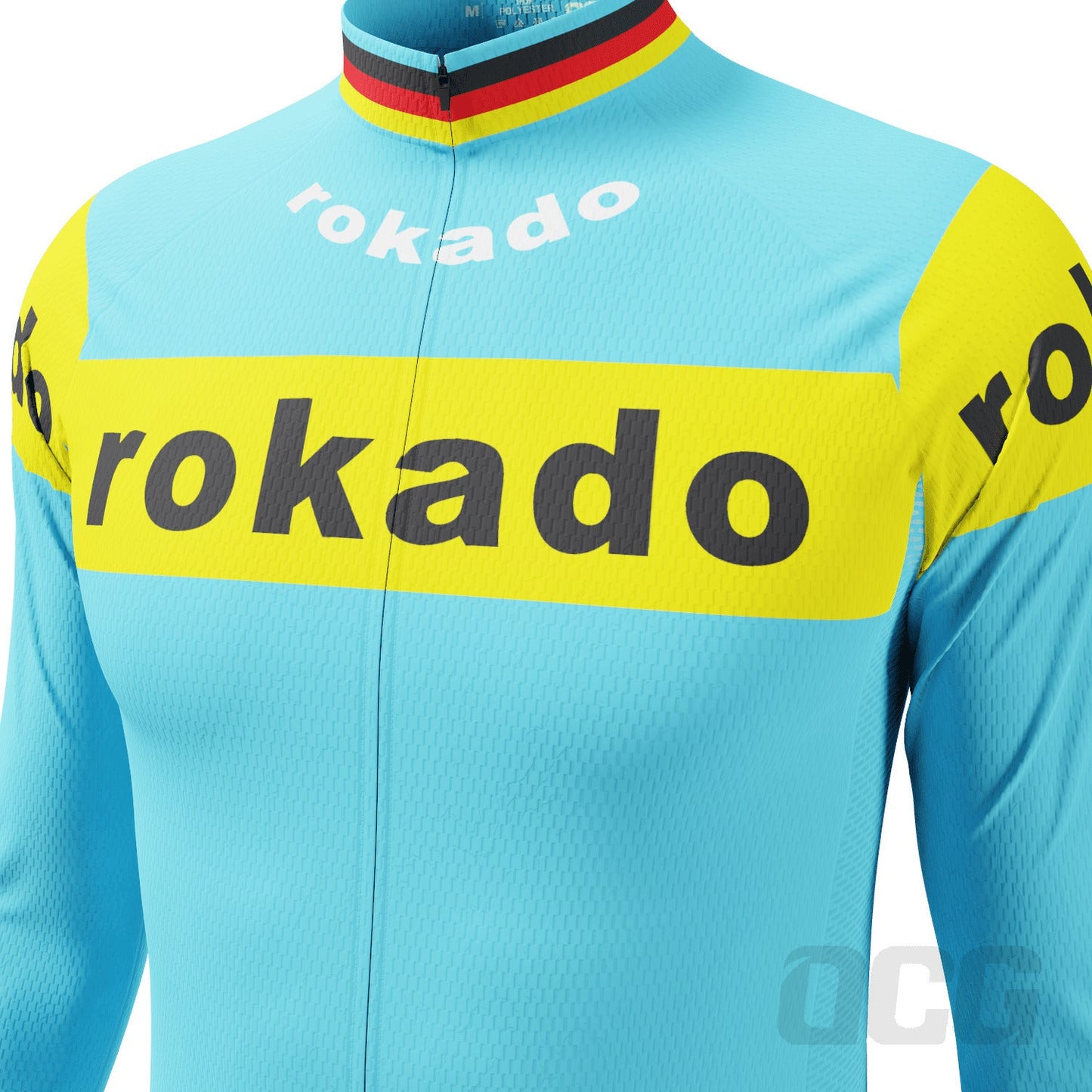 Men's Retro 1973 Team Rokado German Long Sleeve Cycling Jersey