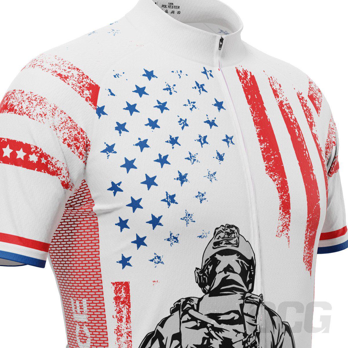 Men's USAF Military Service Sacrifice Short Sleeve Cycling Jersey