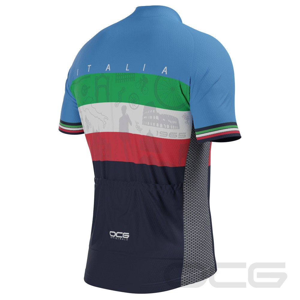 Men's Sites of Italy Italia Icon Short Sleeve Cycling Jersey