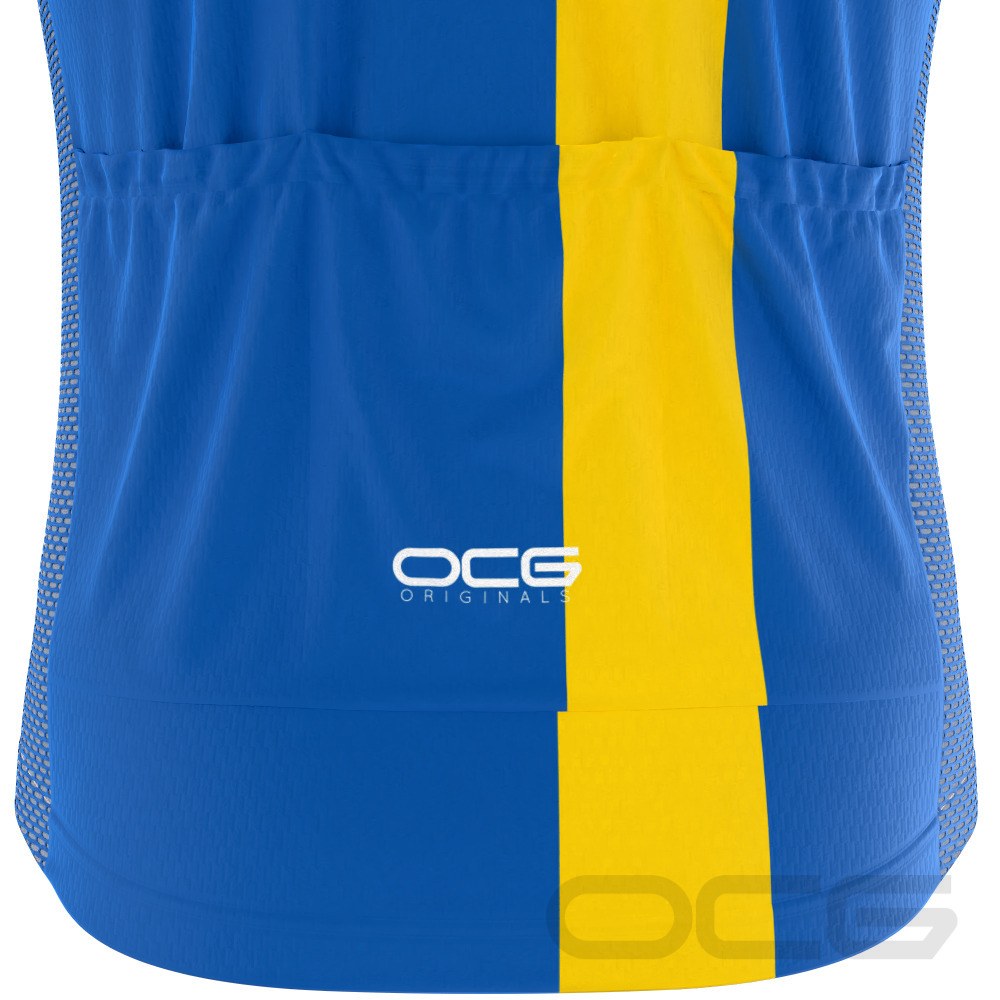 Men's Sweden National Flag Short Sleeve Cycling Jersey