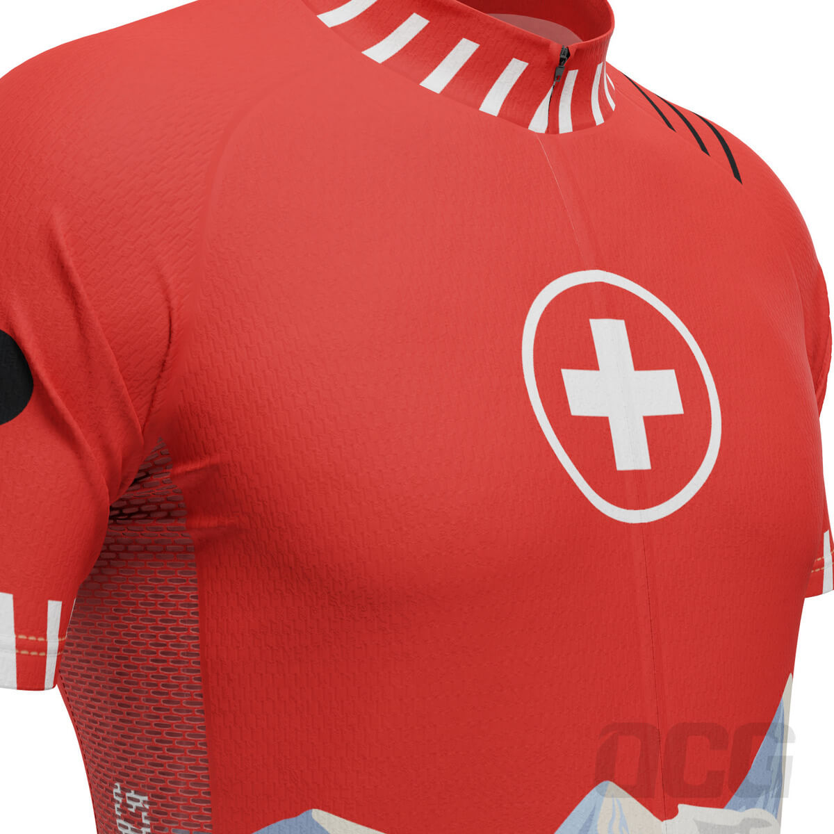 Men's Swiss Alps Switzerland National Flag 2 Piece Cycling Kit